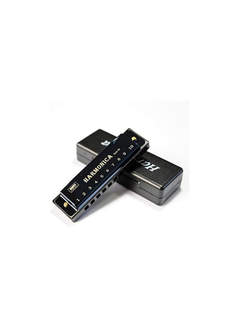 Megarya Harmonica 10 Holes Harp 20 C Tone Diatonic Harp key C Blues Jazz band mouth organ Early Education Baby Music Sense Training (Color : Black)  - Image 2