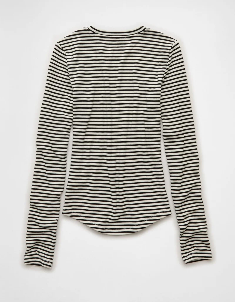 American Eagle AE Long Sleeve Cozy Crewneck T-Shirt