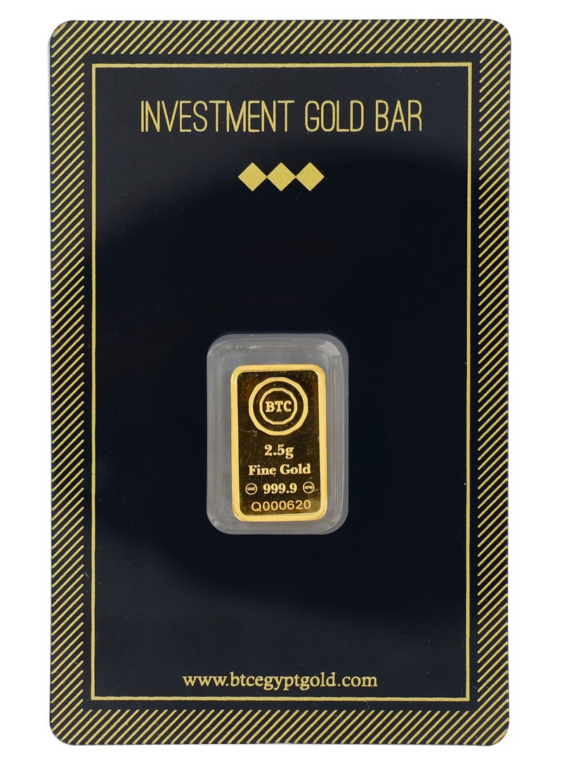 BTC Brand 2.5 grams gold bar 24k - Image 1