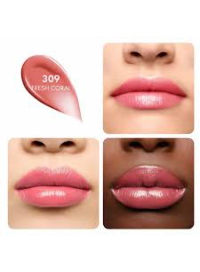 غيرلان مرطب شفاه كيسكيس شاين بلوم من جيرلان، لون 309 مرجاني منعش، 3.2 غرام - Image 2