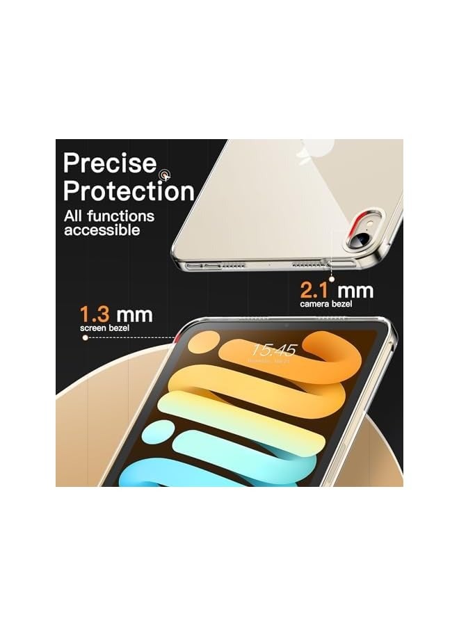 جي تيك حافظة لجهاز iPad mini (A17 Pro، موديل 2024، الجيل السابع) / mini 6 (موديل 2021، الجيل السادس)، غطاء لوحي ناعم وشفاف مقاوم للصدمات من مادة TPU (شفاف) - Image 5