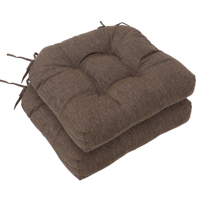 RACE LEAF وسائد مقاعد كرسي باتيو RACE LEAF 19 x 19 بني مجموعة من 2 وسائد استبدال للكرسي والمقاعد وسائد أوليفين لمقاعد الشرفة والسطح والحديقة