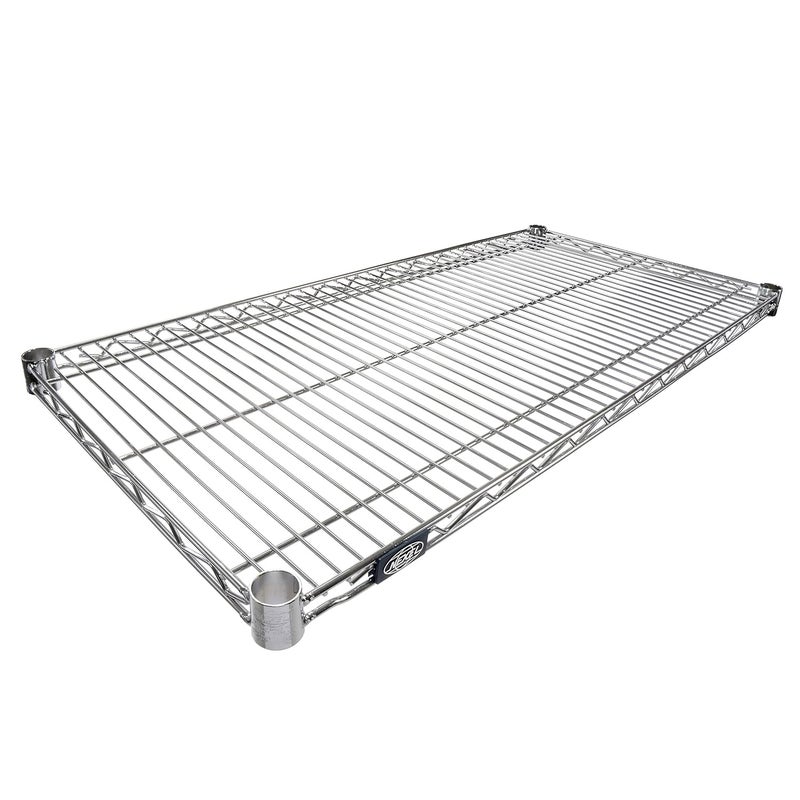 Nexel Additional Wire Shelf for Wire Shelving Units, 21"W x 36"L Chrome, 800lb Capacity, NSF Approved, Includes 1 Shelf and 4 Shelf Clips - Image 1