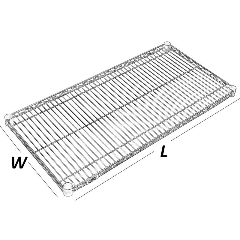 Nexel Additional Wire Shelf for Wire Shelving Units, 21"W x 36"L Chrome, 800lb Capacity, NSF Approved, Includes 1 Shelf and 4 Shelf Clips - Image 2
