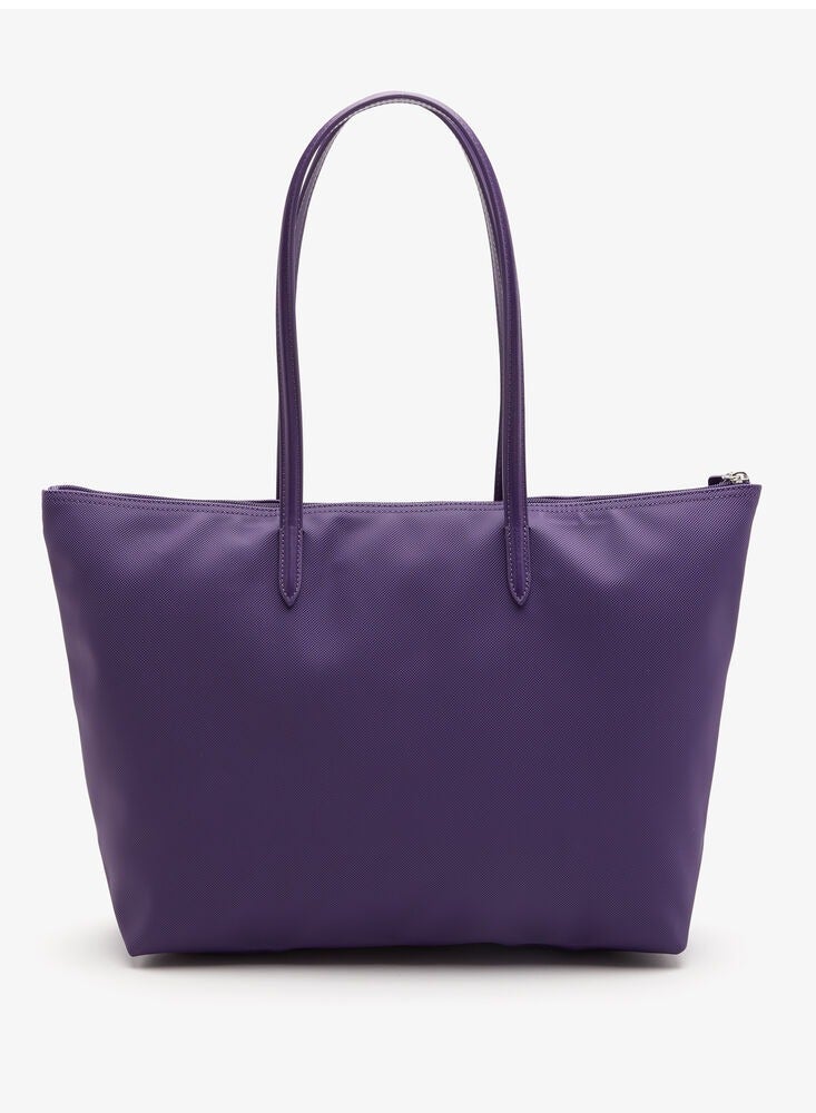 LACOSTE Lacoste Women's L12.12 Concept Fashion Versatile Large Capacity Large Size Zipper Handheld Shoulder Bag Tote Bag Large Purple 35cm * 30cm * 14cm  - Image 2