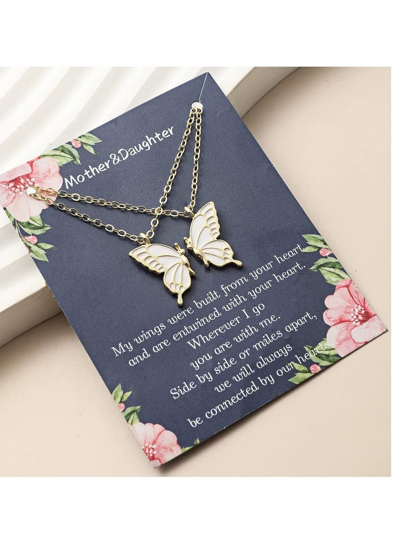 KASTWAVE Butterfly Friendship Necklace, 2PC Butterfly Necklaces for Women, Butterfly Pendant Necklace, BFF Necklace for 2, Women and Girl Friends Birthday Gifts (Gold) - Image 5