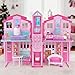 Bettina Dreamy Doll House Dollhouse Playhouse with Large Rooms Big Furnitures Including Elevator Foldable Dolls House Toys Gifts for Girls Kids Ages 3 - Image 2