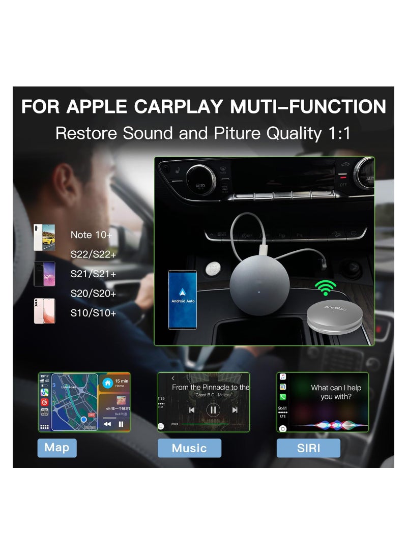 SYOSI Wireless CarPlay Adapter for Factory Wired CarPlay, Online Update Plug & Play 5Ghz WiFi, Wireless CarPlay Dongle for OEM Wired CarPlay Cars Model Year After 2015, Low Latency, Auto Connect  - Image 5