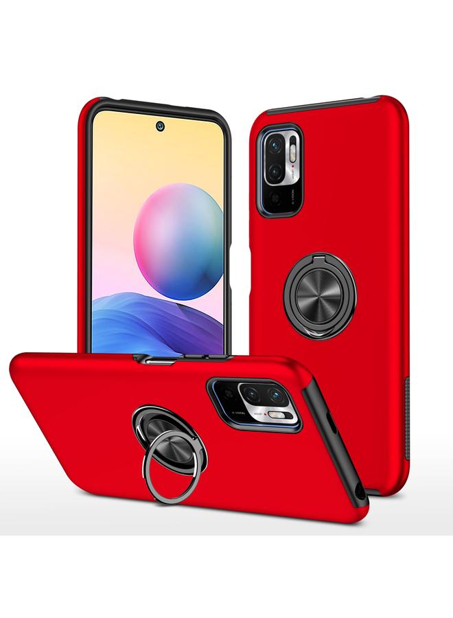 The Bros Case For Xiaomi Redmi Note 10 5G PC + TPU Shockproof Magnetic Phone Case with Invisible Ring Holder