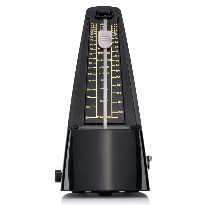PERLMAN Traditional Wind Up Mechanical Metronome for Piano Guitar Bass Drum Violin and Other Musical Instruments (Black) - Image 2