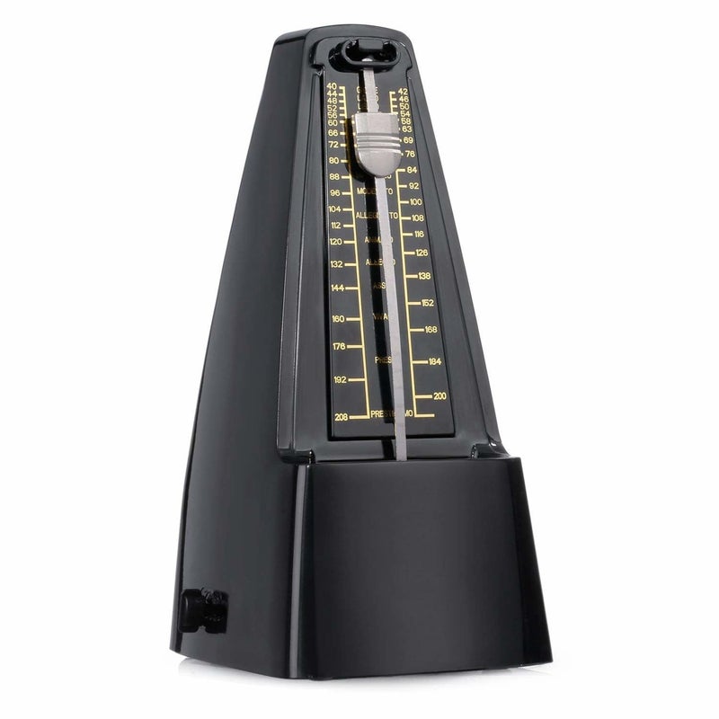 PERLMAN Traditional Wind Up Mechanical Metronome for Piano Guitar Bass Drum Violin and Other Musical Instruments (Black) - Image 5