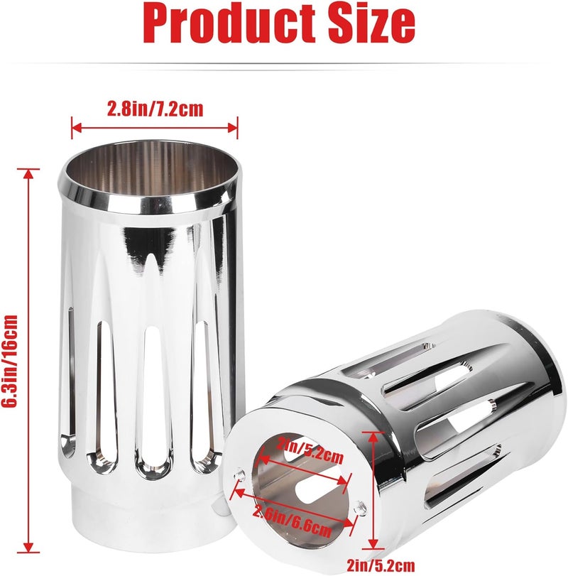 Goldfire Upper Fork Slider Covers Billet Fork Boot Slider Protective Shells Fit For Harley FLT FLHR FLHX FLHT COW Bells Touring Street Glide 1986-2019 Accessorie (Chrome Style) - Image 5