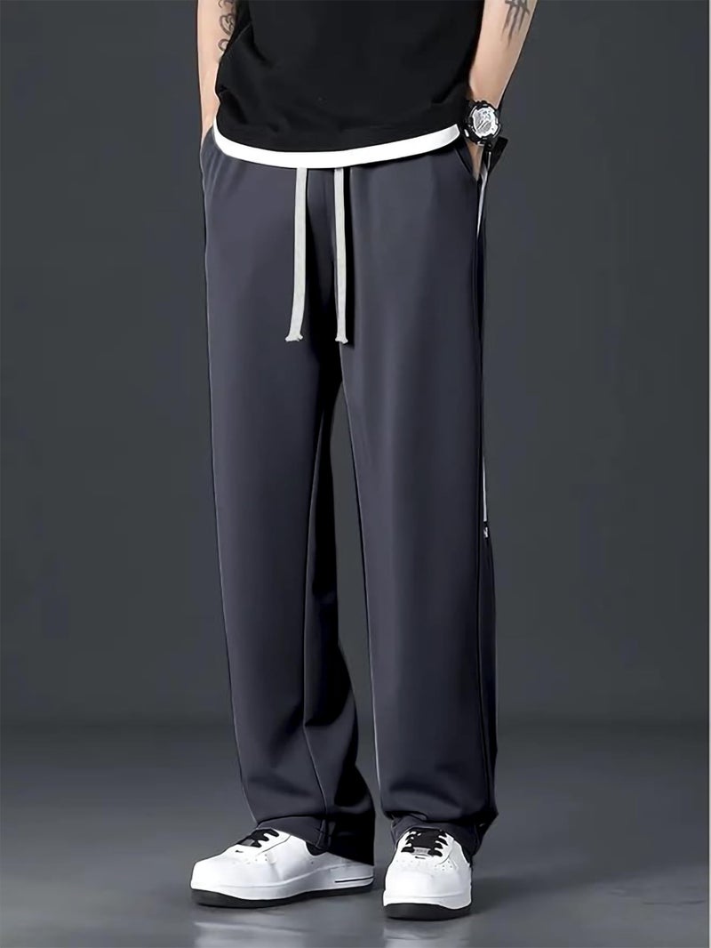 Mack Jonney Men Track Mid Rise Regular Pant || Track Pants || Plain Track Pant-MACK640539 Grey, Medium - Image 3