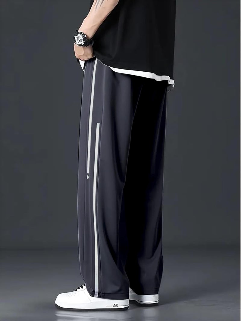 Mack Jonney Men Track Mid Rise Regular Pant || Track Pants || Plain Track Pant-MACK640539 Grey, Medium - Image 4