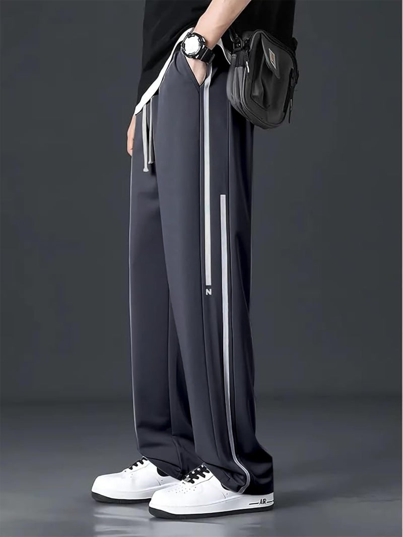 Mack Jonney Men Track Mid Rise Regular Pant || Track Pants || Plain Track Pant-MACK640539 Grey, Medium - Image 5
