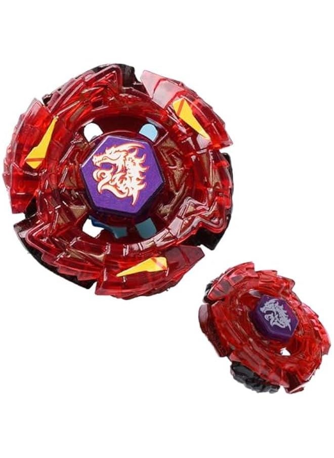 BB98 Red Meteo L-Drago Rush Battle Metal Fusion Spinning Top Battling Toy with String Launcher Booster Gyro Starter BeyLauncher & Launcher Grip (BB98)