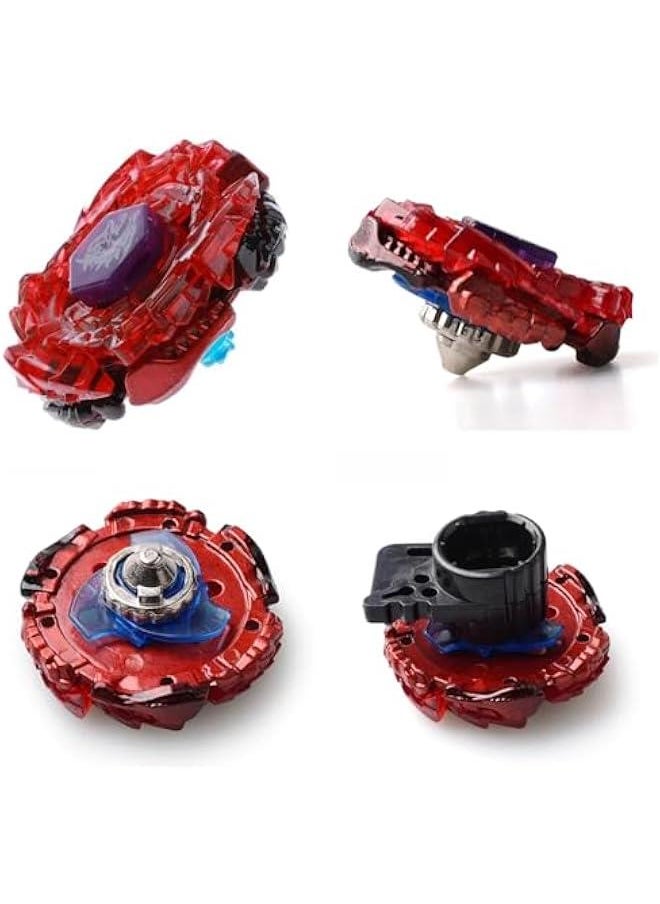 BB98 Red Meteo L-Drago Rush Battle Metal Fusion Spinning Top Battling Toy with String Launcher Booster Gyro Starter BeyLauncher & Launcher Grip (BB98)