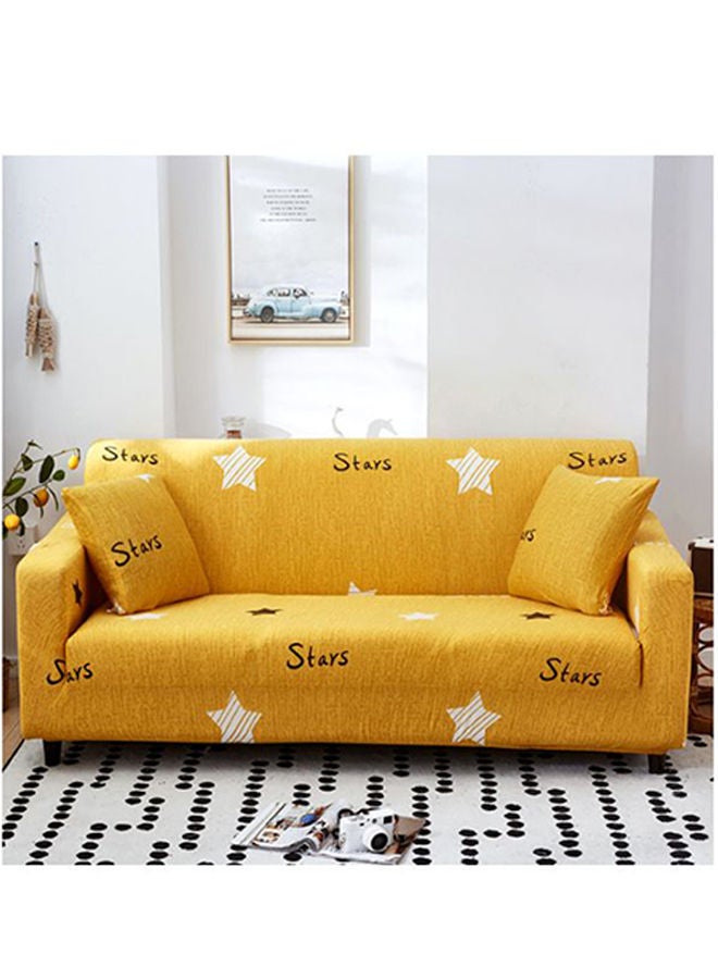 NIBEMINENT Printed 3-Seater Sofa Slipcover Yellow/Black/White 190-230cm  - Image 2