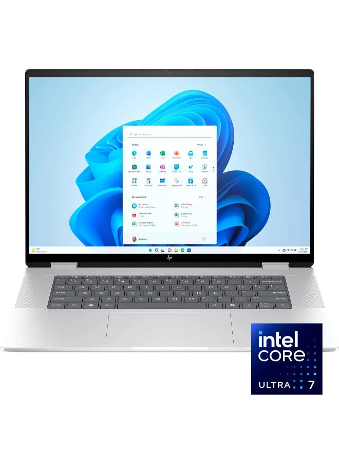 HP لابتوب إنفي x360 16-ac0023dx 2 في 1 مع شاشة 16 بوصة، معالج كور ألترا 7 155U/ذاكرة وصول عشوائي 16 جيجابايت/قرص صلب SSD سعة 1 تيرابايت/رسومات إنتل UHD/ويندوز 11 هوم - Image 1