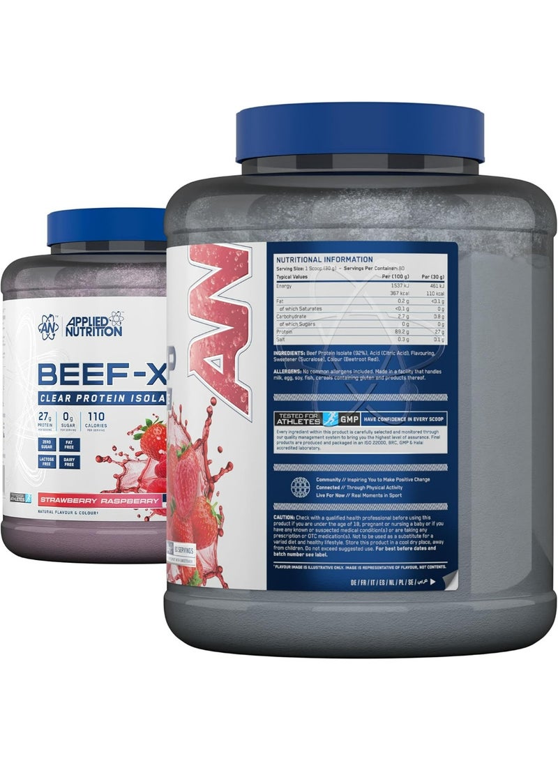 Applied Nutrition CLEAR HYDROLYSED BEEF-XP PROTEIN - Strawberry & Raspberry - (1.8 KG) - Image 2