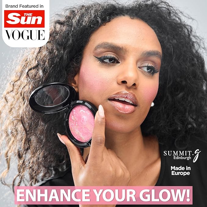 Summit.G SUMMITg Extravaganza MultiTone Highly Pigmented Paraben Free Skin Friendly Powder Blush AllDay Wear Powder Blusher Radiant Glow Buildable Makeup Formula Blendable Shimmery Finish Pink Gold 9g - Image 5