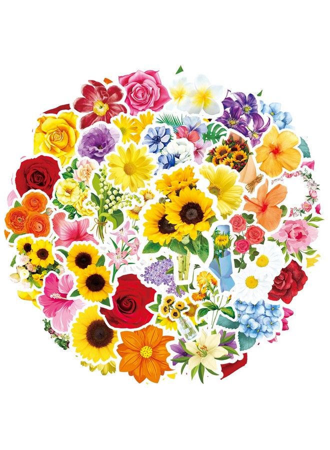 Sunny Seat Flower Floral Stickers Party Supplies 650 Packs Assorted Aesthetic Stickers For Water Bottle Scrapbook Phone Case Laptop Keyboard Calendar Planner Stickers For Kids Girls Birthday Valentines Day  - Image 1