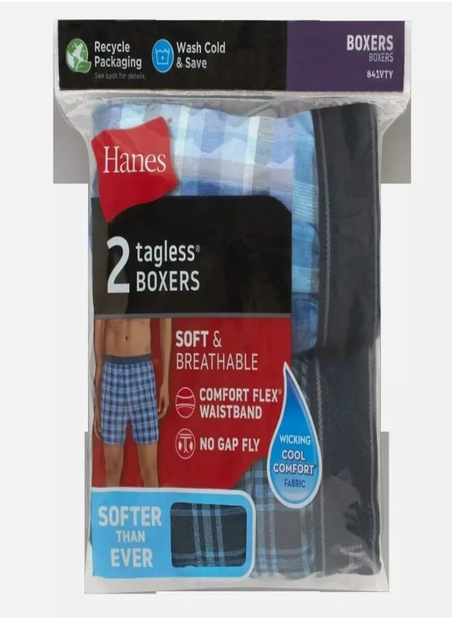 Hanes HANES Boxer Mens Hanes 841VTY-2Pcs Multicolor