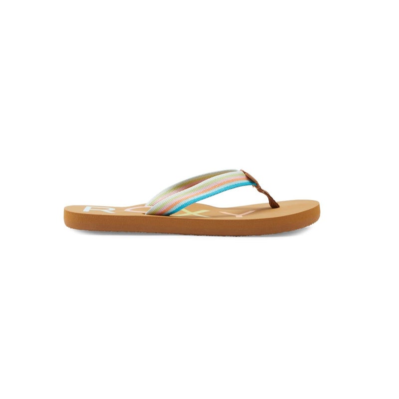 Roxy Girls Colbee Flip Flop, Silver/Clear Multi, 2 Big Kid - Image 3