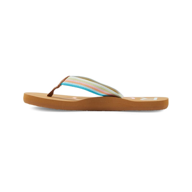 Roxy Girls Colbee Flip Flop, Silver/Clear Multi, 2 Big Kid - Image 4