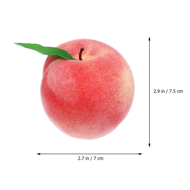 5Pcs Realistic Faux Peach Decor Set For Home Kitchen Party Display And Photography Props - Image 3