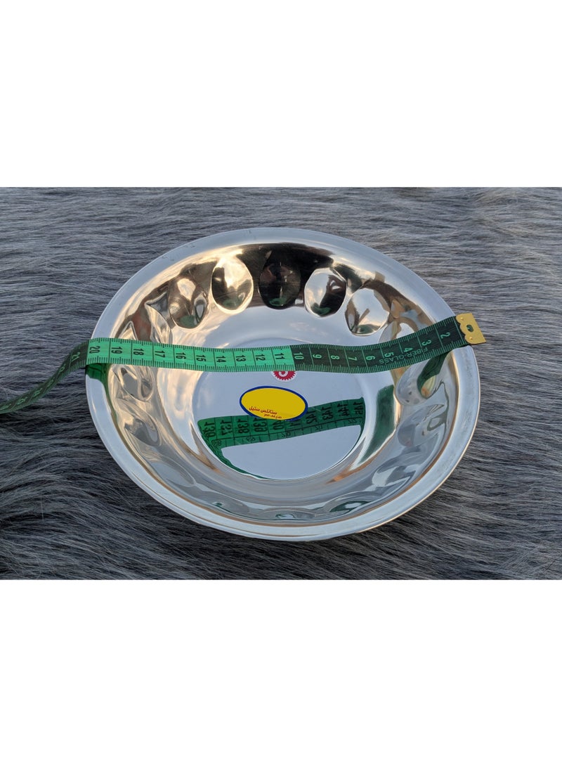 طبق تقديم طعام من الاستانلس ستيل لتقديم اطعمة مختلفة ومتنوعة 3 قطع - عملي ومتين للاستخدام - Image 4