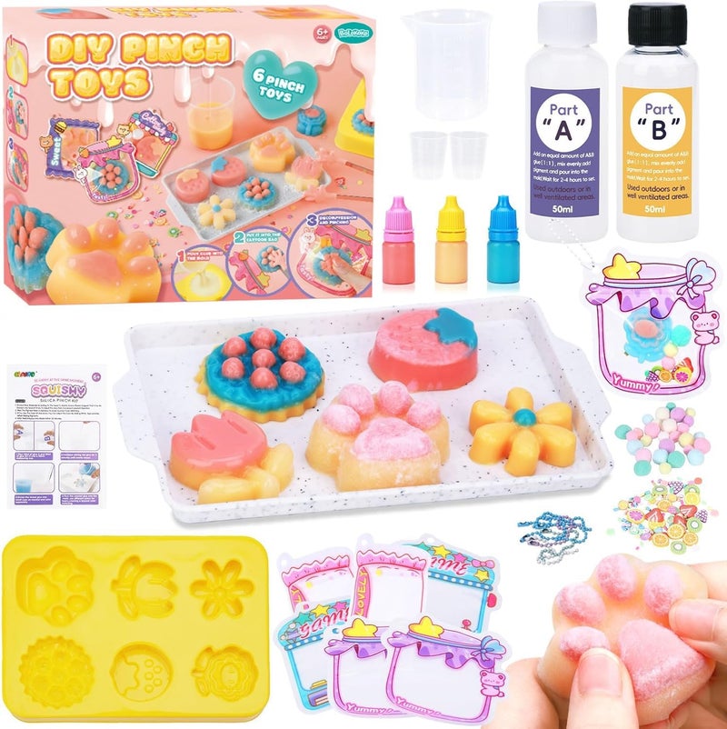 Moonmen Create Your Own Squishy Toys DIY Making Kit with Mold and 6 Packaging Bags, Pendant Set Fidget Toy for Kids Suitable Adults Kid (DIY Squishy Toys A) - Image 1