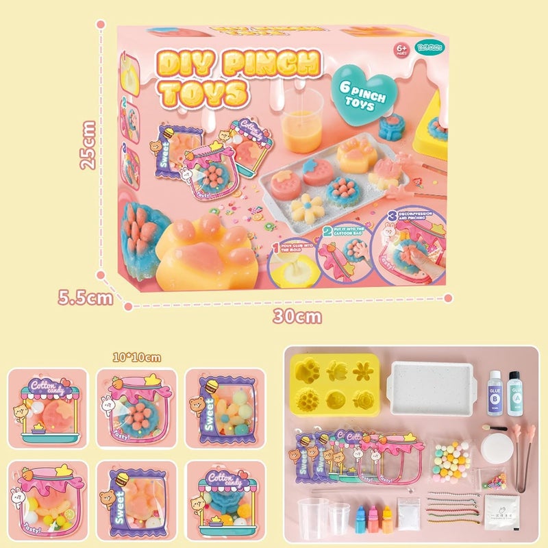 Moonmen Create Your Own Squishy Toys DIY Making Kit with Mold and 6 Packaging Bags, Pendant Set Fidget Toy for Kids Suitable Adults Kid (DIY Squishy Toys A) - Image 2