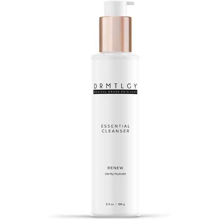 DRMTLGY Essential Facial Cleanser - Gentle Face Cleanser and Face Wash for Women and Men with Anti-Aging Peptides & Hyaluronic Acid. 6.9 fl oz - Image 1