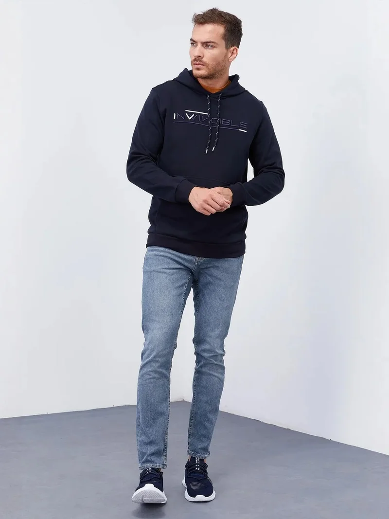 تومي لايف TOMMY Men's Printed Hooded Sweatshirt With Pocket