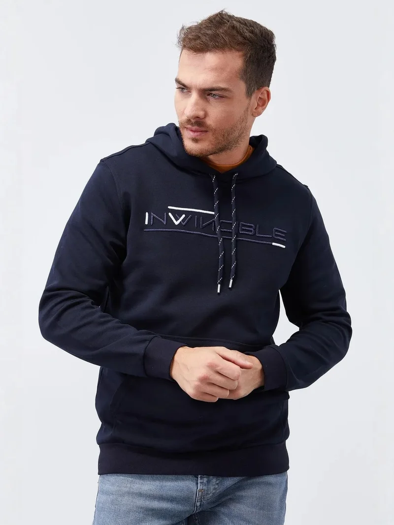 تومي لايف TOMMY Men's Printed Hooded Sweatshirt With Pocket