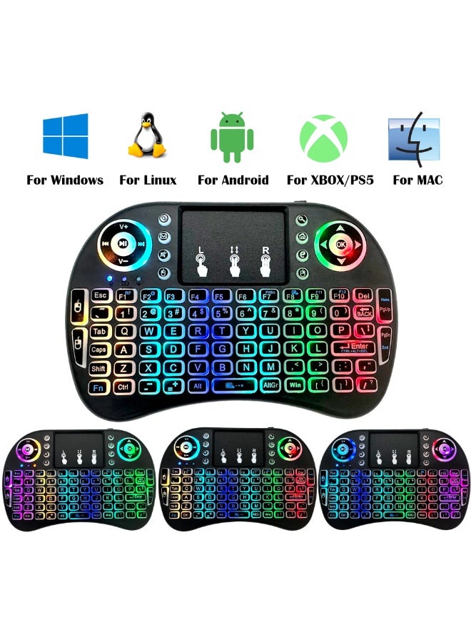 Mini Wireless Keyboard with versatile 2.4G wireless input device designed for a wide range of applications, including smart TVs, Android TV boxes, PCs, laptops, and gaming consoles - Image 2