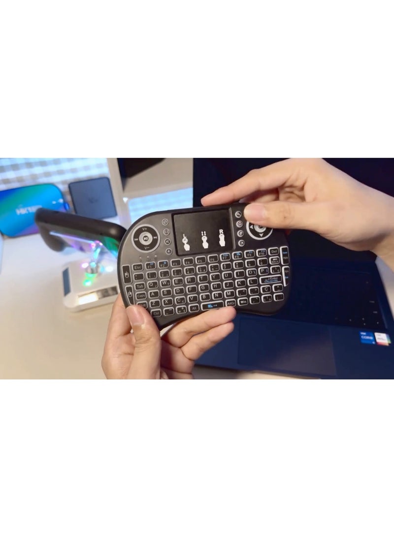Mini Wireless Keyboard with versatile 2.4G wireless input device designed for a wide range of applications, including smart TVs, Android TV boxes, PCs, laptops, and gaming consoles - Image 3
