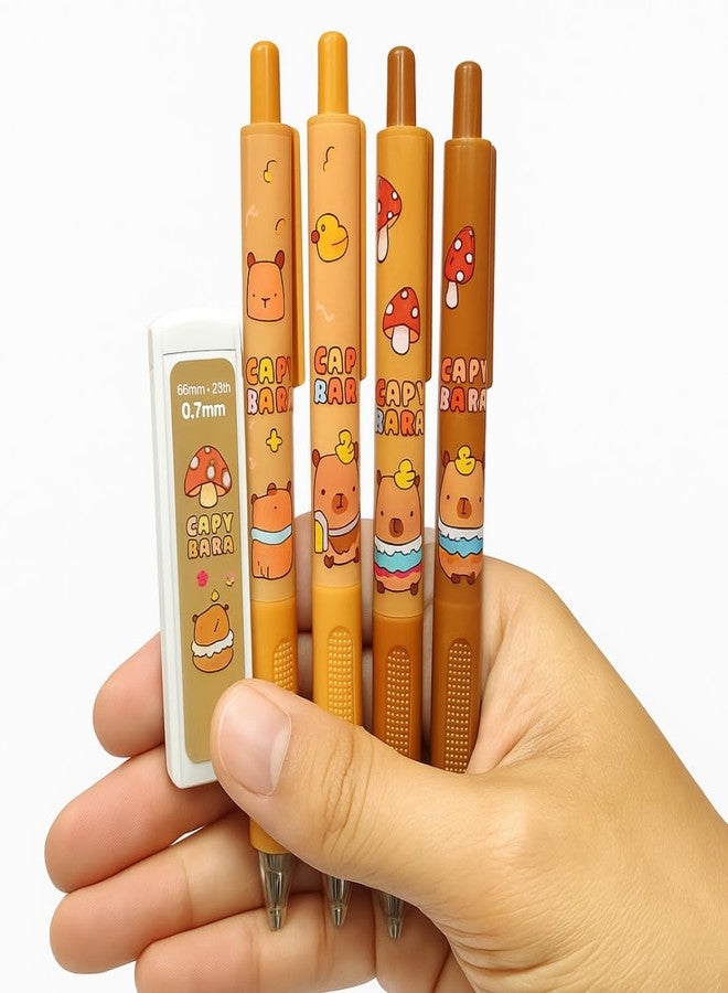 Tresneria Colorful Cartoon Mechanical Pencils with refill leads – Smooth 0.7mm Student Stationery & Return Gift Set (Bear Cartoon Series) - Image 5