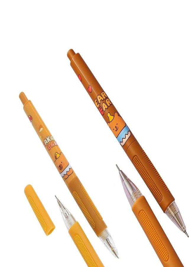 Tresneria Colorful Cartoon Mechanical Pencils with refill leads – Smooth 0.7mm Student Stationery & Return Gift Set (Bear Cartoon Series) - Image 2