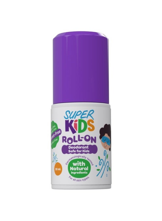 Super Kids Roll On Deodorant Safe For Kids 30 ml - Fragrance Free
