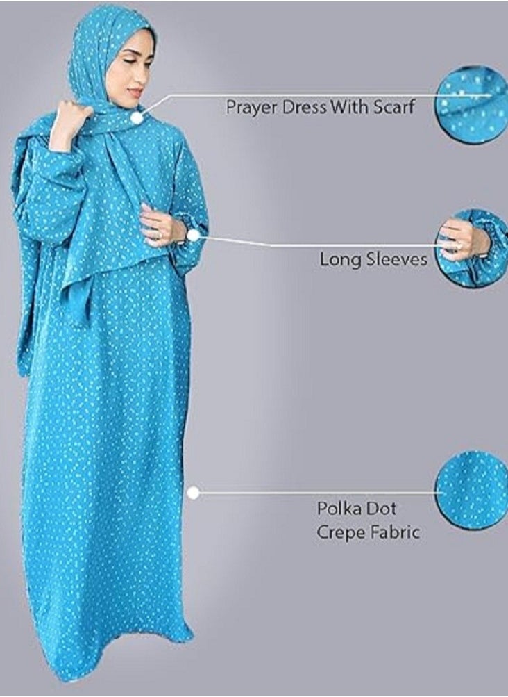 Generic - Isdal Dress for Women and Girls - Lycra - Blue - Image 1