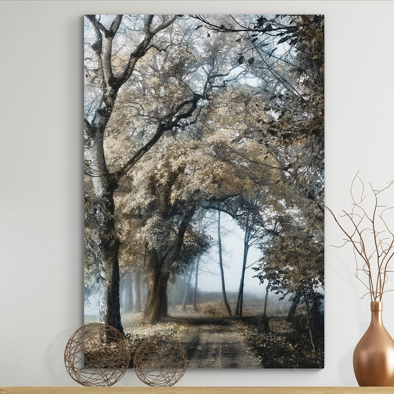 Renditions Gallery Canvas Nature Wall Art Modern Paintings & Prints Decor Romantic Secretive Forest Path Glam Artwork Wall Hanging for Bedroom Living Room Office Kitchen - 32"x48" LT06 - Image 3