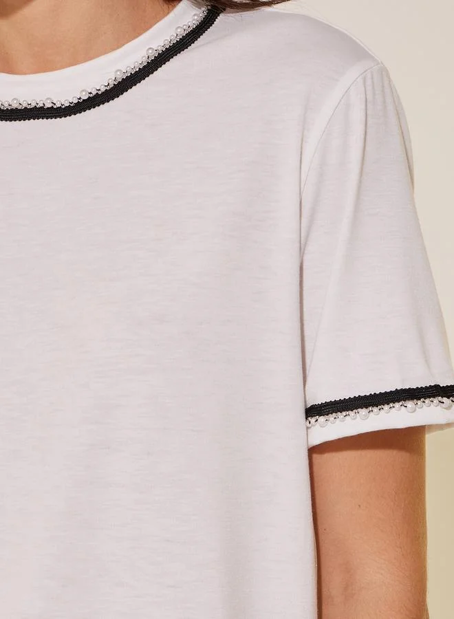 Take Two Embellished Round Neck Regular Fit T-Shirt