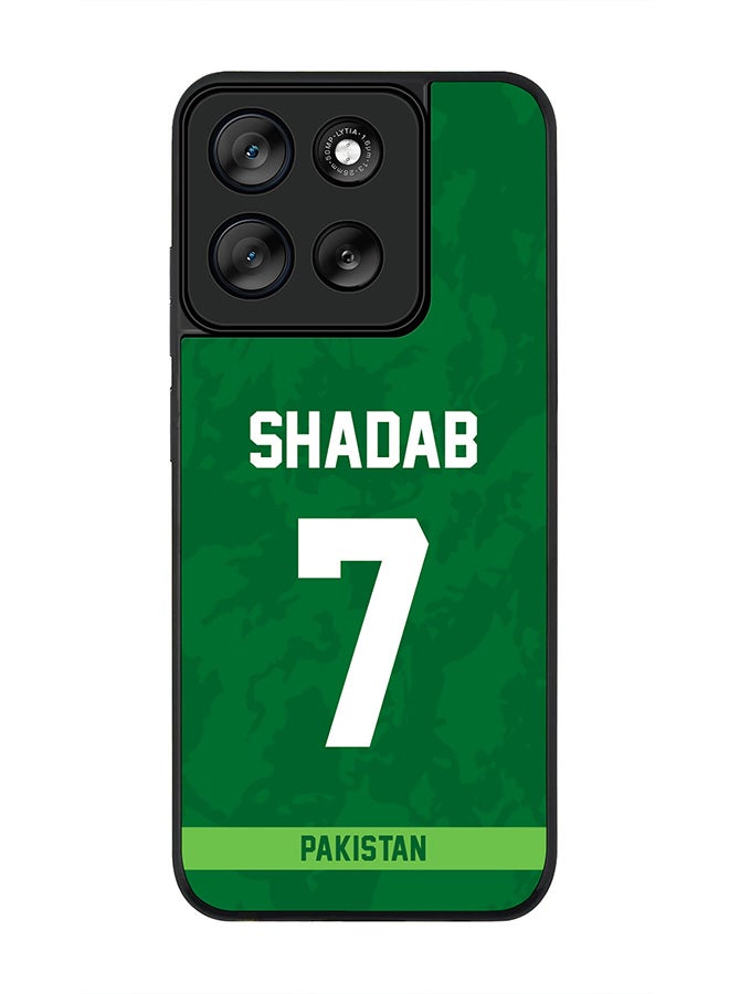 Stylizedd For Motorola Moto G56 Case,Slim fit Camera Protection, Shockproof Thin Phone cover  - Pakistan Shadab Khan, Jersey No 7 - Image 1