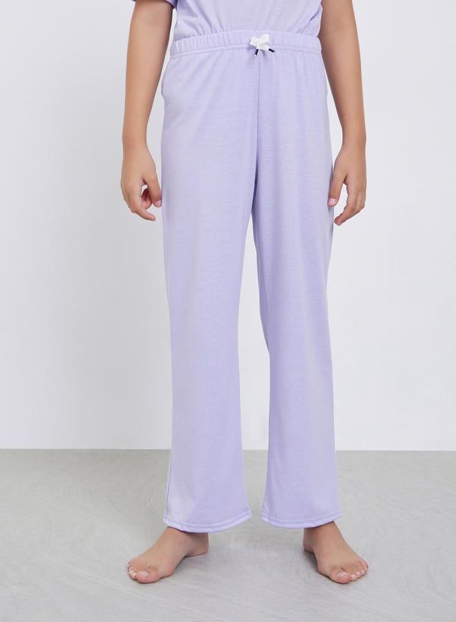 Styli Teens Lilac Floral Print T-Shirt and Pyjama Set - Image 5