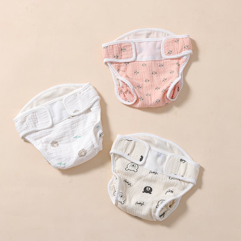Diapers Baby Organic Cotton Pure Cotton Mesh Double-Layer Gauze Washable Newborn Diaper Pants Baby Special Diaper Pocket - Image 2
