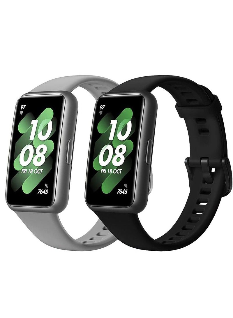 CATANES 2 Pack Of Huawei Band 7 Watch Band for Men Women Sport Watch Strap Lightweight Silicone Replacement Band Multicolour 9 - Image 3