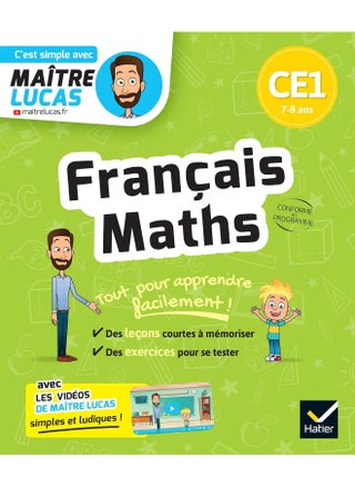 Français et Maths CE1: cahier de révision et d'entrainement - C'est simple avec Maître Lucas - pzsku/Z556ADED42DE757705B51Z/45/_/1737572245/498fa408-210d-4076-ba67-7948445482ba