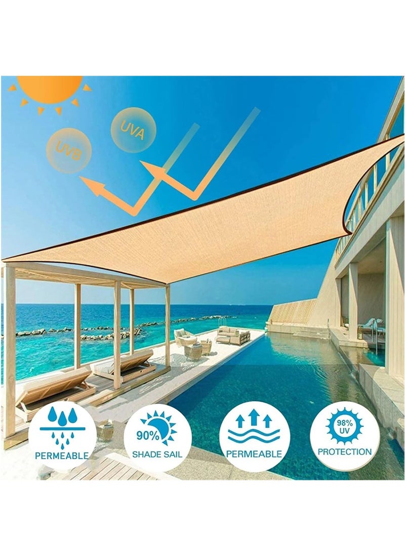 TAPIT 3mx4m Sun Shade Sail Shade Cloth Sunshade Net, Sunblock Net UV Block for Garden Patio Waterproof Outdoor Canopy, Shade Sails for Plants Greenhouse Pergola Kennel Chicken Coop  - Image 4